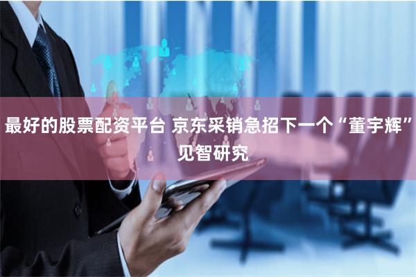 最好的股票配资平台 京东采销急招下一个“董宇辉”  见智研究