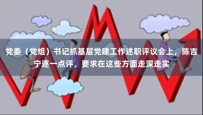 党委（党组）书记抓基层党建工作述职评议会上，陈吉宁逐一点评，要求在这些方面走深走实